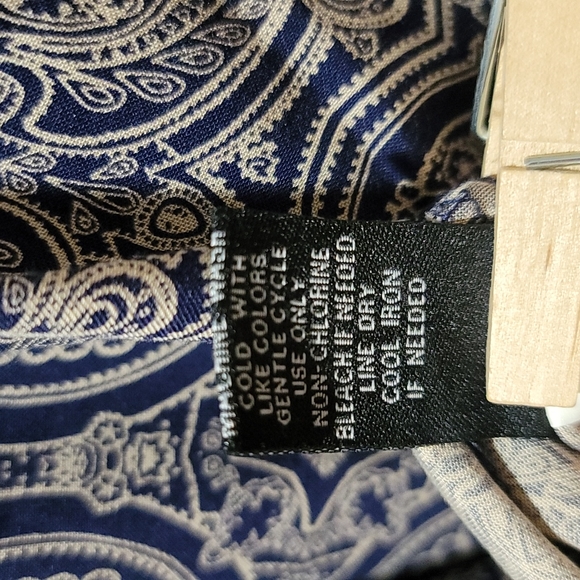 TORRID M/L PAISLEY MIDI CHALLIS TANK DRESS BLUE BANDANA PRINT MINIMALIST SIZE 00 - Picture 8 of 11